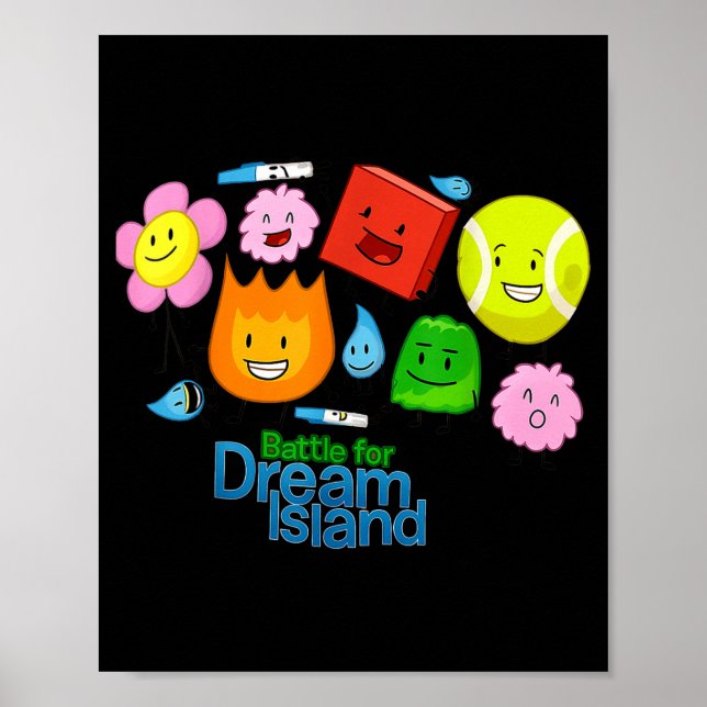 Funny Bfdi-battle For Dream-island Kids Graphic Bo Poster (Front)