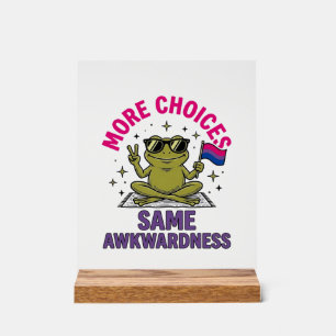 Funny Bi Frog Pride Shirt Design_1 Acrylic Sign