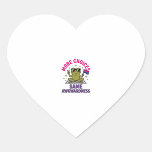 Funny Bi Frog Pride Shirt Design_1 Heart Sticker
