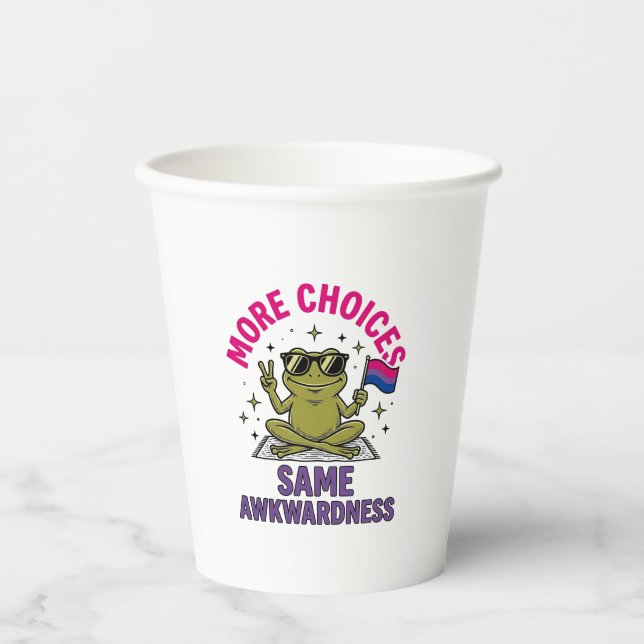 Funny Bi Frog Pride Shirt Design_1 Paper Cups (Front)