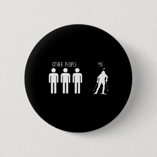 Funny Biathlete Cross-country Skiing Super Sprint 6 Cm Round Badge