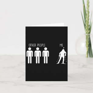 Funny Biathlete Cross-country Skiing Super Sprint Card