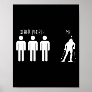 Funny Biathlete Cross-country Skiing Super Sprint  Poster