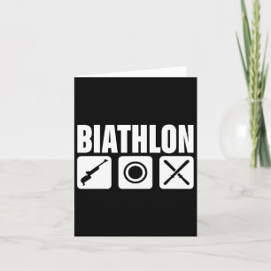 Funny Biathlon Biathlete Target Sports Shooting Sk Card