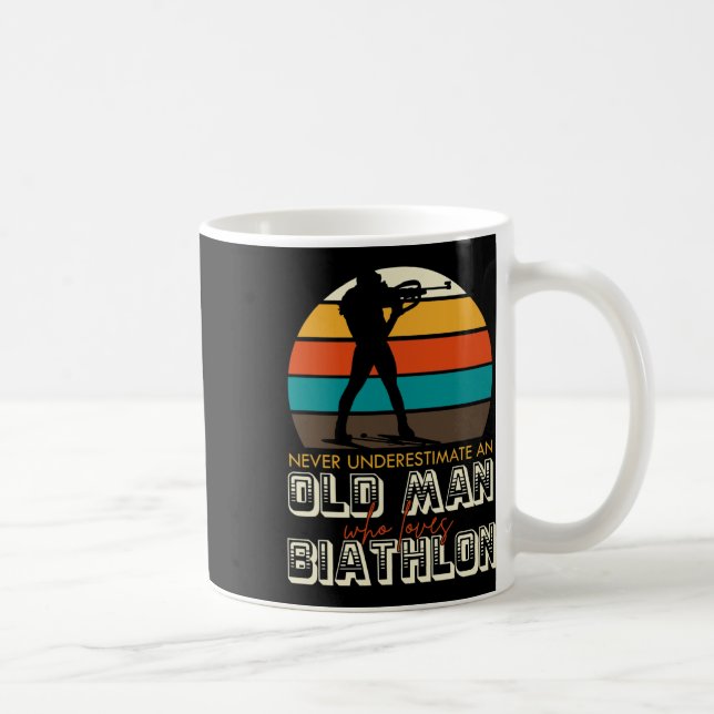 Funny Biathlon Winter Ski Skiing Fun Lovers 6  Coffee Mug (Right)