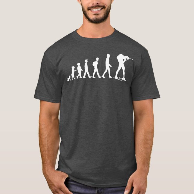 Funny Biathlon Winter Ski Skiing Fun Lovers  T-Shirt (Front)