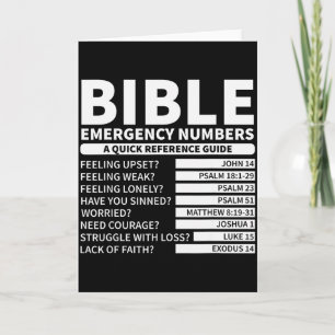 Funny Bible Emergency Numbers Christian  Card