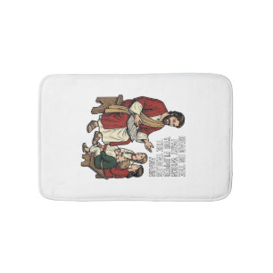 Funny Bible Story Vintage Religious Teacher Shirt Bath Mat