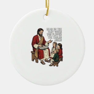 Funny Bible Story Vintage Religious Teacher Shirt Ceramic Tree Decoration