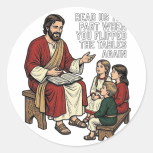 Funny Bible Story Vintage Religious Teacher Shirt Classic Round Sticker