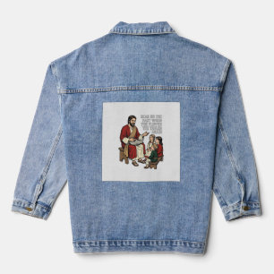 Funny Bible Story Vintage Religious Teacher Shirt Denim Jacket