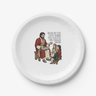 Funny Bible Story Vintage Religious Teacher Shirt Paper Plate