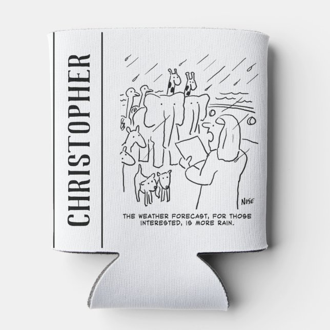 Funny Bible Study or Biblical Story of Noah's Ark Can Cooler (Back)