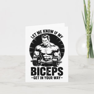 Funny Biceps Fitness Bodybuilding Weight Lifting  Card