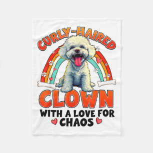 Funny Bichon Frise Design For Dog Lover Fleece Blanket