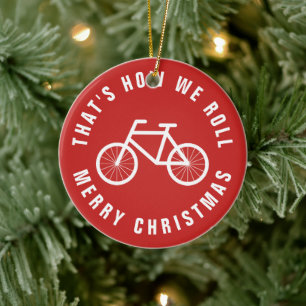 Funny bicycle Christmas tree ornament photo