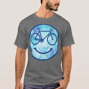 Funny Bicycle Cycling Happy Bike Smile Night sky T-Shirt