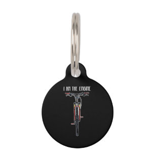 Funny Bicycle I Am The Engine Pet Tag