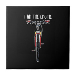 Funny Bicycle I Am The Engine Tile