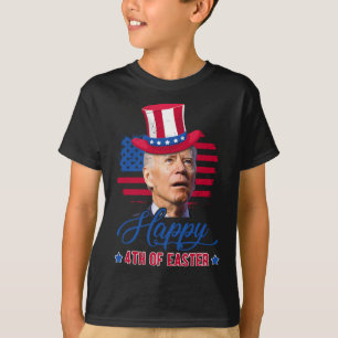 Funny Biden Dazed Merry 4th Of Easter 4th Of July T-Shirt