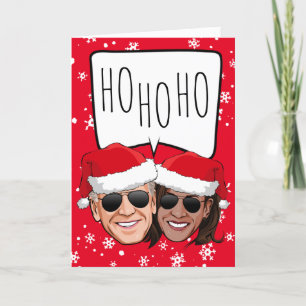 Funny Biden Harris Christmas: Ho Ho HO Card