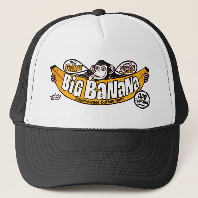 Funny big banana gum trucker hat (Front)
