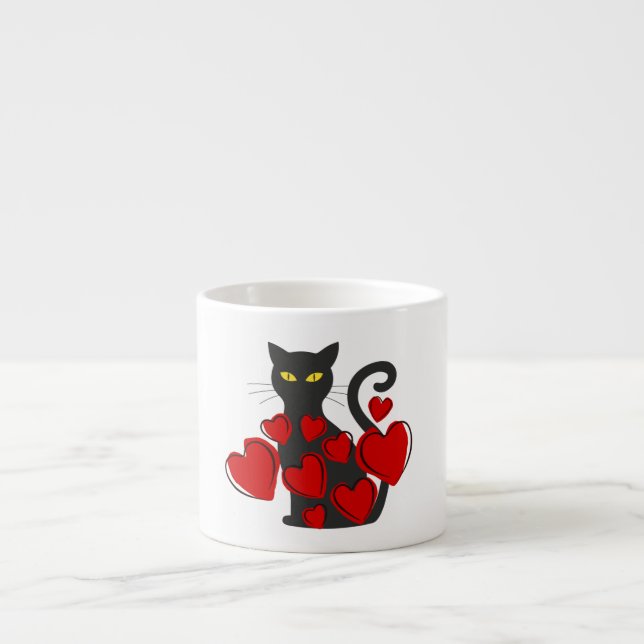 Funny Big Black Cat Mug (Front)
