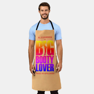 FUNNY Big Booty Lover Gradient Text Apron