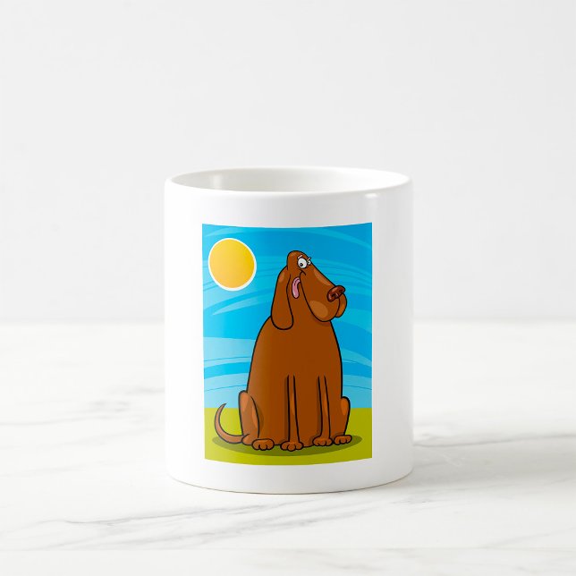 Funny Big Brown Dog Sitting in the Sun Coffee Mug (Creator Uploaded)
