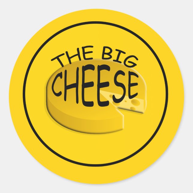 Funny Big Cheese Boss Sticker (Front)