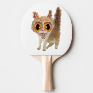 Funny Big Eye'd Kitty Cat Ping Pong Paddle