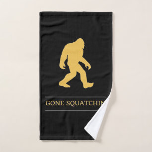 Funny Big Foot Gone Squatchin Sasquatch Hand Towel