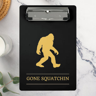 Funny Big Foot Gone Squatchin Sasquatch Mini Clipboard