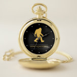 Funny Big Foot Gone Squatchin Sasquatch Pocket Watch<br><div class="desc">Fun gift for anyone. To change the colour of the Bigfoot,  simply press the customise it button and choose any colour.</div>