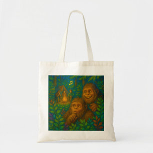 Funny Big Foot Noises in Woods Fantasy Art Tote Bag