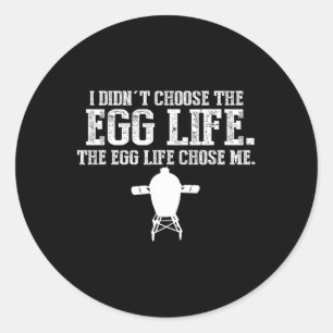 Funny Big Green Bbq Pit Egg Smoker Pitmaster Gift Classic Round Sticker