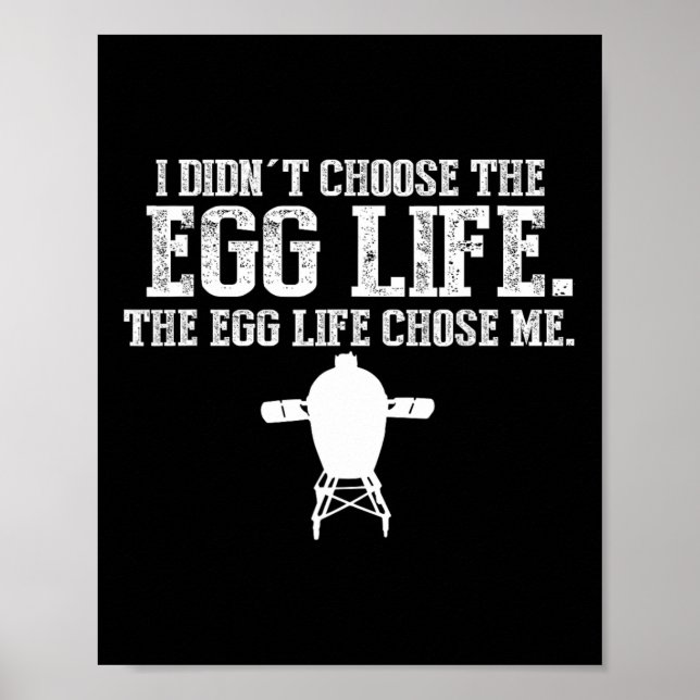 Funny Big Green Bbq Pit Egg Smoker Pitmaster Gift  Poster (Front)