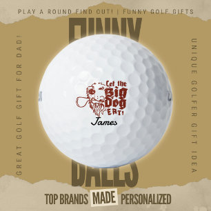 Funny Big Hitter Golf Dad Name Let The Big Dog Eat Balls