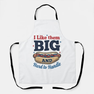Funny Big Hot Dog Vintage T-Shirt Design_1 Apron