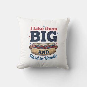 Funny Big Hot Dog Vintage T-Shirt Design_1 Cushion