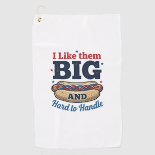 Funny Big Hot Dog Vintage T-Shirt Design_1 Golf Towel