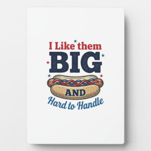 Funny Big Hot Dog Vintage T-Shirt Design_1 Plaque
