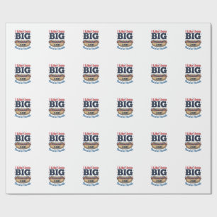 Funny Big Hot Dog Vintage T-Shirt Design_1 Wrapping Paper
