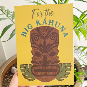 Funny Big Kahuna Tiki Mask Father's Day Card