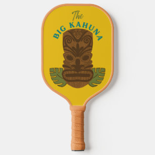 Funny Big Kahuna Tiki Mask Father's Day Pickleball Paddle