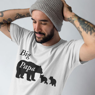 Funny Big Papa Family Bear Dad T-Shirt