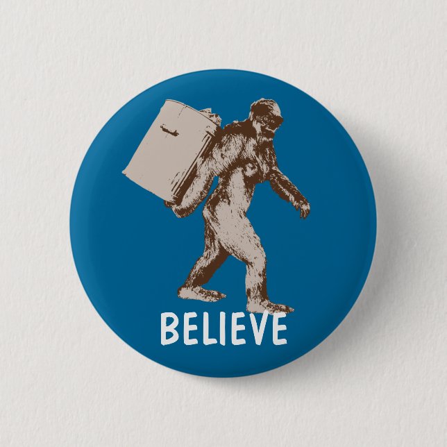 Funny Bigfoot 6 Cm Round Badge (Front)