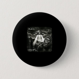 Funny bigfoot alien ufo vintage evidence photo 6 cm round badge