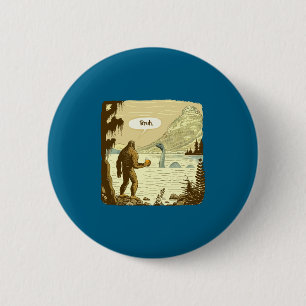 Funny Bigfoot And Nessie Bruh Moment Beer 6 Cm Round Badge