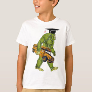 Funny Bigfoot Back to School Shirt Gift for Kids